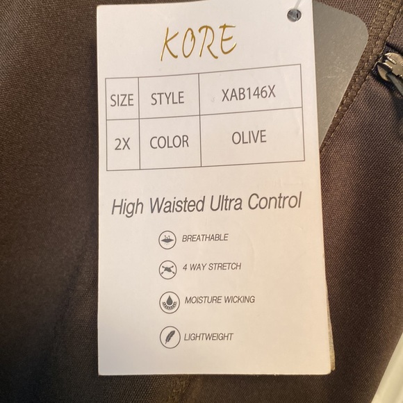Brand New Kore Olive High Waisted, Ultra Control Bike Shorts…size 2X - Picture 3 of 4